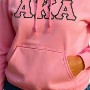เสื้อสเวตเชิ้ตมีฮู้ดลายตัวอักษรสีชมพู ดีไซน์ขอบสีเขียว ผ้าฝ้ายฟลีซ เสื้อฮู้ดแขนยาว แฟชั่นลำลอง สตรีทแวร์ - Product Image 5