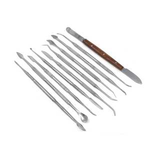 Ensemble de 10 spatules à double face pour la sculpture de la cire et de l'argile, avec étui, pour les arts et l'artisanat, kit d'outils de modelage - Product Image 3