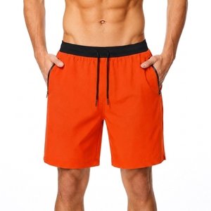 <b>Men's</b> <b>Orange</b> Board <b>Shorts</b> High Street Style 100% Cotton Canvas Solid Color Quick Dry Elastic Waist with Pockets Casual Swimwear - Product Image 1