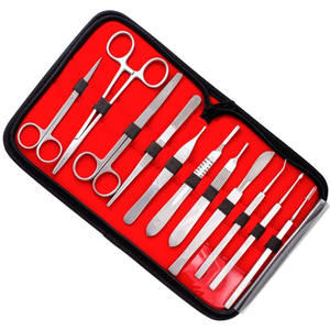 Kit de Disección Anatómica de Acero Inoxidable, Instrumentos Quirúrgicos para Laboratorio de Biología, Estuche Rojo con Cierre para Estudiantes de Veterinaria - Product Image 6
