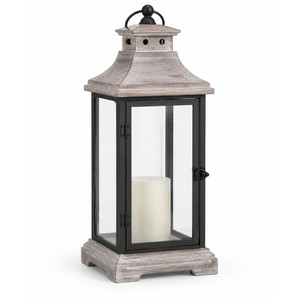 Mango Wood Iron <b>Candle</b> Lantern Wholesale | Provence Style Home Decor - Product Image 1