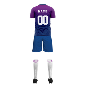 Unisex High-Light Weight Breathable Quick Dry <b>Soccer</b> Shirts Sports Wear Sets Elastic Waist Custom Logo Printing Front/Left - Product Image 3