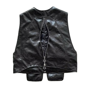 Chaleco de Cuero Genuino para Hombre de la Mejor Calidad, Cálido e Impermeable para Otoño e Invierno, con Diseño sin Mangas y Decoración de Bolsillos - Product Image 1