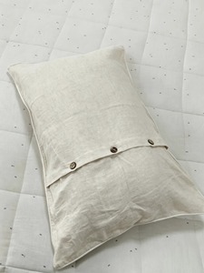 Fundas de Almohada de Alta Calidad Personalizadas de Fábrica, 100% Lino Puro Tejido, Color Sólido, Lavables - Product Image 2