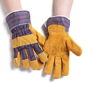Industrial Grade Leather Safety <b>Gloves</b> Heat Resistant Welding <b>Gloves</b> with Soft Palm and Long Cuff - Product Image 2