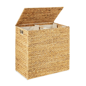Artex HaiNam <b>Rectangular</b> Natural Water Hyacinth <b>Storage</b> <b>Basket</b> With Handles Rustic Multi-Purpose Organizer For Laundry <b>Storage</b> - Product Image 1
