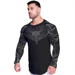 2026 Custom Quick Dry <b>Men's</b> Gym Rash Guard <b>Shirts</b> Long Sleeve <b>Compression</b> <b>Mens</b> Gym <b>Shirts</b> MMA Quick Dry Rash Guard <b>Shirts</b> - Product Image 3
