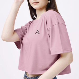 Crop tops pour femmes en gros, personnalisables avec logo, en coton, sexy, décontractés, courts - Product Image 4