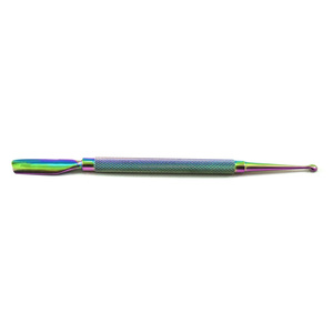Pousse-cuticules double embout en acier inoxydable avec cuillère, kit d'outils de manucure réutilisable, équipement professionnel de soins de beauté - Product Image 4