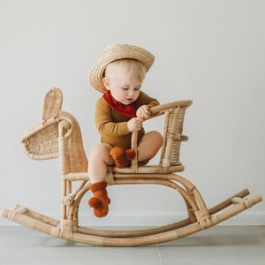 Cheval à bascule en rotin fait main pour enfants, jouet à chevaucher, prix de gros le plus bas - Product Image 2