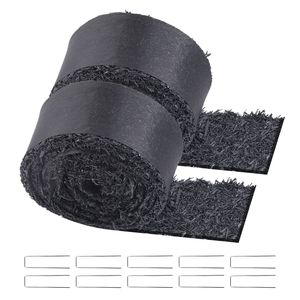 แผ่นยางปูพื้นรีไซเคิลสีดำธรรมชาติ ขนาด 120 x 4.5 นิ้ว จำนวน 2 ม้วน สำหรับจัดสวน ทางเดินยางถาวร และอุปกรณ์ทำสวน - Product Image 1