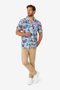 Chemise homme à manches courtes, style hawaïen tropical, décontractée, boutonnée, imprimé floral coloré, pour les vacances, motif jungle, été - Product Image 5