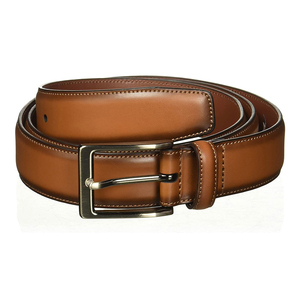 Cinturón de Cuero Vacuno Marrón Casual para Hombre, Hebilla Cuadrada de Acero, Dimensiones Personalizables, Diseño Sólido, Moldeado en una Sola Pieza - Product Image 6