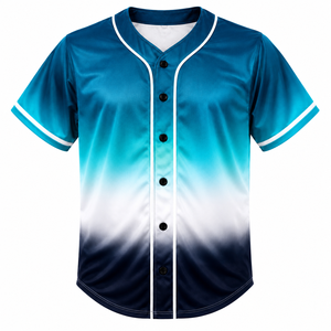 เสื้อเบสบอล OEM แบบเปล่า แขนสั้น คอวี สีพื้น ผ้าโพลีเอสเตอร์ตาข่ายคุณภาพพรีเมียม ยืดหยุ่นได้ ชุดกีฬา ขายส่ง - Product Image 1