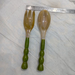 Juego de cuchara y tenedor de cuerno de búfalo de calidad de exportación con mango de resina, juego de utensilios de lujo para cenar, productos de cuerno hechos a mano a bajo precio. - Product Image 6