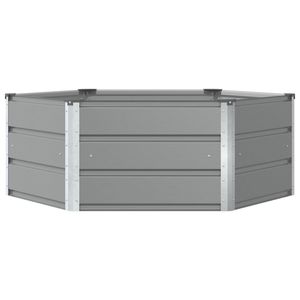 Maceta de Acero Gris Claro de 50.79 x 50.79 x 17.72 Pulgadas, Macetas y Jardineras - Product Image 4