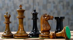 Elegantes piezas de ajedrez con peso estilo soviético-Staunton de Turner, de aproximadamente 1887, en ébano y madera de boj envejecida, altura del rey 4, al mejor precio. - Product Image 2