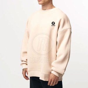 Sweat-shirt surdimensionné pour homme avec logo personnalisé, prix de gros, haute qualité, uni, hiver, 100% coton, polaire respirant - Product Image 3