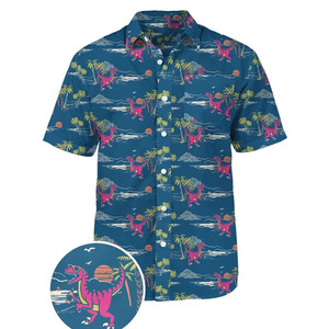 2026 Custom <b>Men's</b> Breathable Beachwear Sleeve Hawaiian <b>Shirts</b> and Shorts Summer Casual <b>Beach</b> Hawaii <b>Shirts</b> - Product Image 5