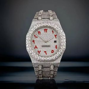 Reloj de Cuarzo con Calendario para Hombre, Completamente Adornado con Diamantes, Acero Inoxidable, Resistente al Agua, de Lujo, para Negocios - Product Image 1