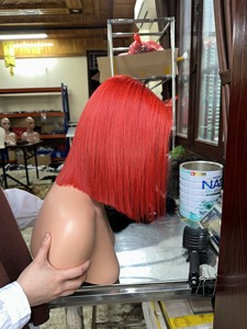 ขายส่งเวียดนาม Bob ลูกไม้ด้านหน้าต่อผมมนุษย์โปร่งใส Glueless Full HD ลูกไม้ Bob วิกผมสั้นลูกไม้สี - Product Image 5