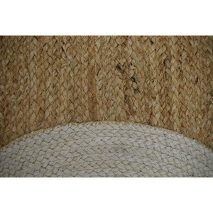 Tapis rectangulaire moderne abstrait en jute, tissage plat, réversible, rose, blanc, beige, pour la maison, décoration de couloir - Product Image 4