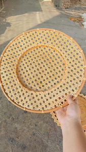 Assiette de Présentation Artisanale en Bambou de Haute Qualité, Design Bohème, Écologique, Glaçurée, pour Mariage, Bao Minh Linda 20263, Prix de Gros - Product Image 3