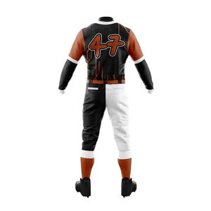 Men's <b>Baseball</b> Uniform Full Sleeve Fitted Jersey Mandarin Collar Breathable 100% Polyester Digital Print Moisture-Wicking - Product Image 6