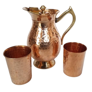 Elegant Vintage Hammered Copper Pitcher 500-1000ml Durable <b>Jug</b> for <b>Drinks</b> Party Use Pure Copper <b>Jug</b> Pitcher On Sale - Product Image 6