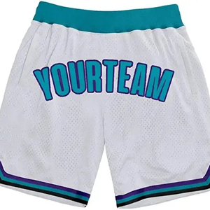 Nouveau design, shorts de basket-ball décontractés pour hommes, 100% polyester, avec logo imprimé par sublimation, poches, ceinture élastique - Product Image 4