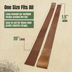 Customized Leather Heavy Duty Weight <b>Lifting</b> Wrist <b>Strap</b> with Custom Logo Anti-Slip Breathable Eco-Friendly Unisex Gym Training - Product Image 4