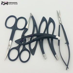 Juego de Pinzas para Cejas de Acero Inoxidable con Punta Plateada y Recubrimiento de Polvo Negro de la Mejor Calidad RMI, Nuevo Diseño - Product Image 6