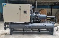 Système de réfrigération industrielle à vis de type refroidisseur d'eau 120 CV, haute capacité, refroidissement automatique, prix usine