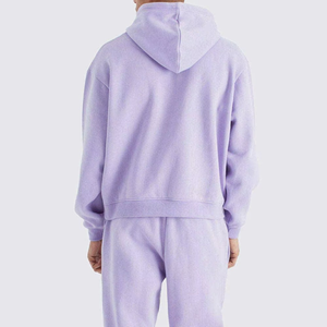 Custom Unisex Breathable Hooded <b>Tracksuit</b> Lavender Oversized Hoodie & Sweatpants Set 100%Cotton <b>Tracksuit</b> OEM Customizable Logo - Product Image 5