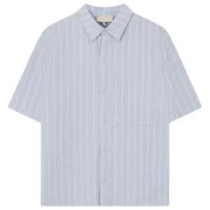 Camisa de Hombre a Rayas, Manga Corta, con Botones, Informal, Ligera, Tejida, para Verano, Rayas Verticales, Suministro al por Mayor OEM - Product Image 4