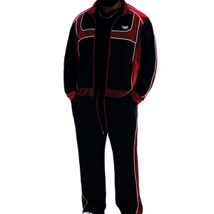 Conjunto de chándal de terciopelo de lujo para hombre, chaqueta con cremallera completa, paneles en contraste, ropa de calle de diseñador, chaqueta cortavientos de dos piezas, OEM personalizado al por mayor - Product Image 2