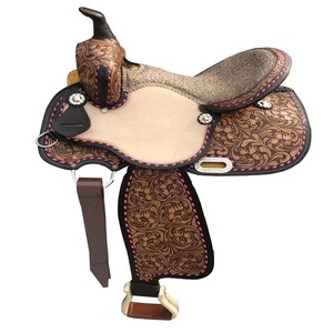 อานม้าหนังแท้แบบพกพาสำหรับขี่ม้าแบบตะวันตกออกแบบได้ตามต้องการ - Product Image 1