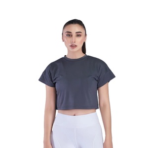 Womens Elegant Cropped Shirt Lightweight Cotton Blend Modern Design Fashionable <b>Top</b> For Street Style Casual Outings And Everyday - Product Image 5