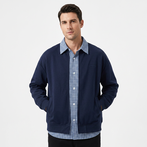 Chemise habillée en flanelle bleu marine pour homme avec motif à carreaux, col rabattu, manches longues, coupe classique, pour l'hiver - Product Image 5