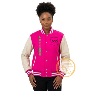 Tesoros Griegos Personalizados Alpha |   Chaqueta Varsity Bordada de Algodón Kapa, de Alta Calidad, Transpirable y de Secado Rápido para Mujer - Product Image 1