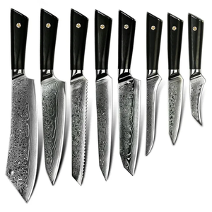 Ensemble de 3 couteaux de chef en acier inoxydable faits à la main, écologiques, avec manches en bois - Outils de cuisine professionnels, options personnalisées, haute qualité - Product Image 2