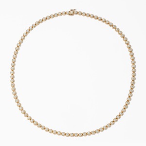 Collier tennis en or jaune 14 carats avec diamants de laboratoire taille ronde 8,10 ct – Bijou raffiné, design élégant et luxueux pour femme, idéal pour le quotidien ou comme cadeau - Product Image 1