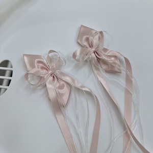 Longue barrette élégante pour filles, accessoires en tissu pour occasions spéciales, rubans en organza, pinces à cheveux 10*20cm - Product Image 5