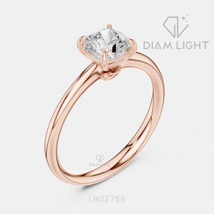 Bague de fiançailles de luxe en or blanc 14 carats avec diamant de laboratoire certifié IGI 0,93 carat, taille princesse, F+ VS+, pavé - Product Image 4