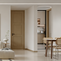 SUPERUS Pintu Interior PVC Bebas Cat Motif Kayu Minimalis Modern 3 Panel Kamar Tidur Hotel Grosir Langsung dari Pabrik