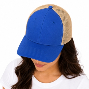 Gorra Trucker Unisex Color Azul Rey, Ajustable, Malla Transpirable, Ajuste Ajustable, Diseño Ligero, Tela Suave, Uso Cómodo - Product Image 4