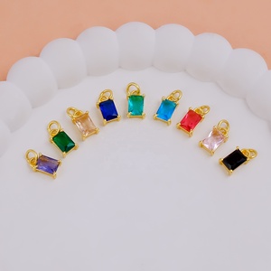 จี้ควอทซ์สีชมพูบานเย็นทรงสี่เหลี่ยมชุบทอง18K สำหรับสร้อยคอและสร้อยข้อมือขายส่งอัญมณี - Product Image 6