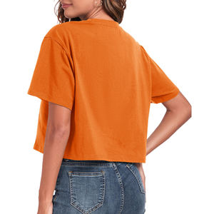 Camiseta Corta Oversize para Mujer, Top Holgado de Algodón de Manga Corta, Estilo Estético, Ajuste Holgado, Camiseta de Moda Urbana para Damas - Product Image 4