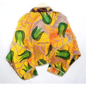 Ethnic Summer/Winter Spring Knitted <b>Kantha</b> <b>Jacket</b> Regular Breathable Quick Dry Eco-Friendly Vintage Casual <b>jacket</b> for outings - Product Image 6
