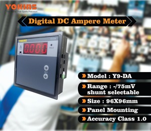 Amperímetro Digital de CC Yokins Y9-DA -/75mV con Shunt Seleccionable, Medición de Corriente CC, Medidor de Panel de 96x96mm, 1 Año de Garantía - Product Image 1
